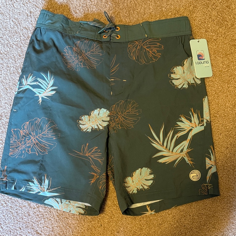Men's Laguna Green Swim Shorts
